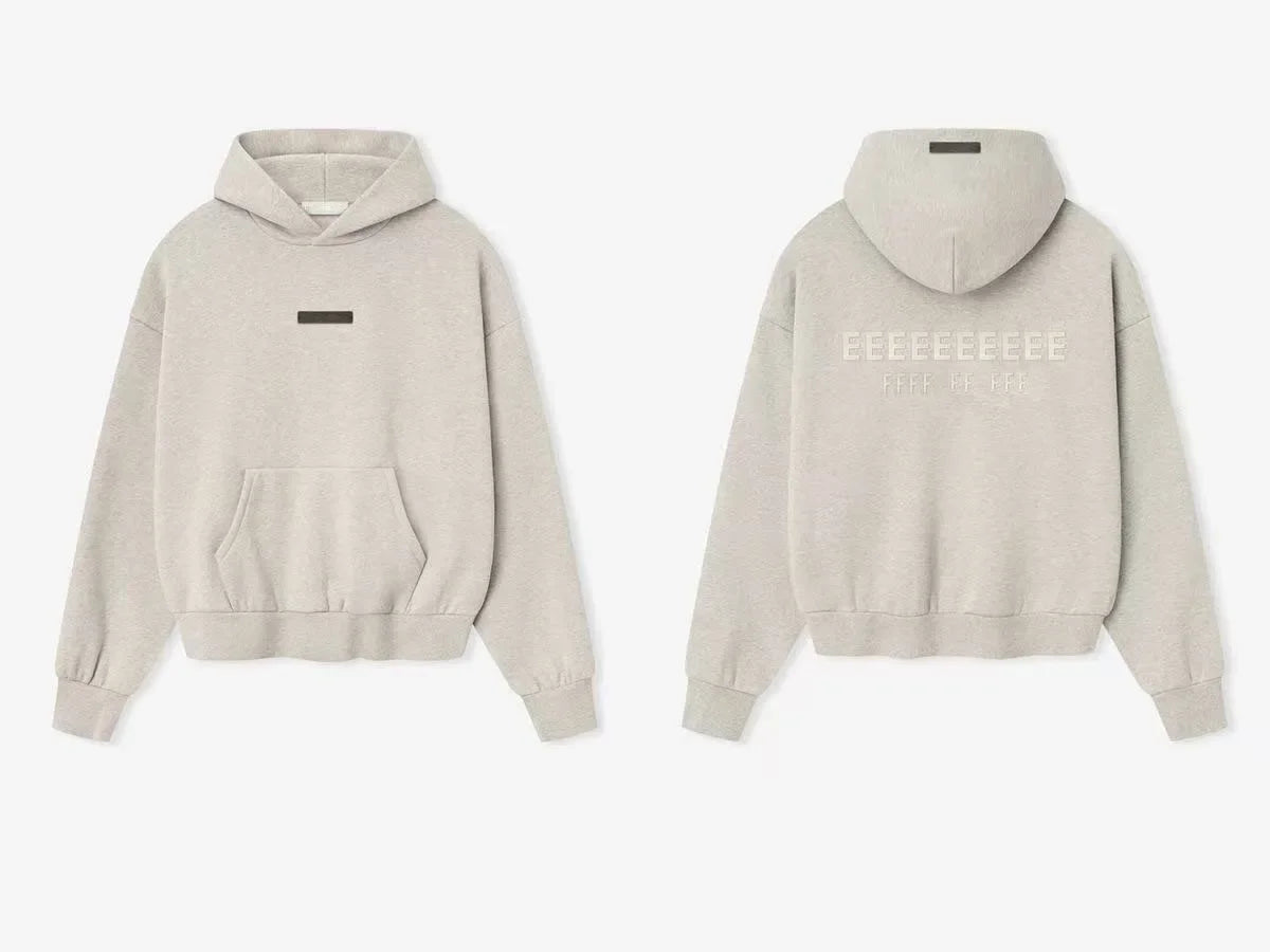 25SS Classic Brand Men's Hoodies Luxury Design Back Double Row Heavy Metal Silicone Letter Hoodies High Street Couple Loose Coat