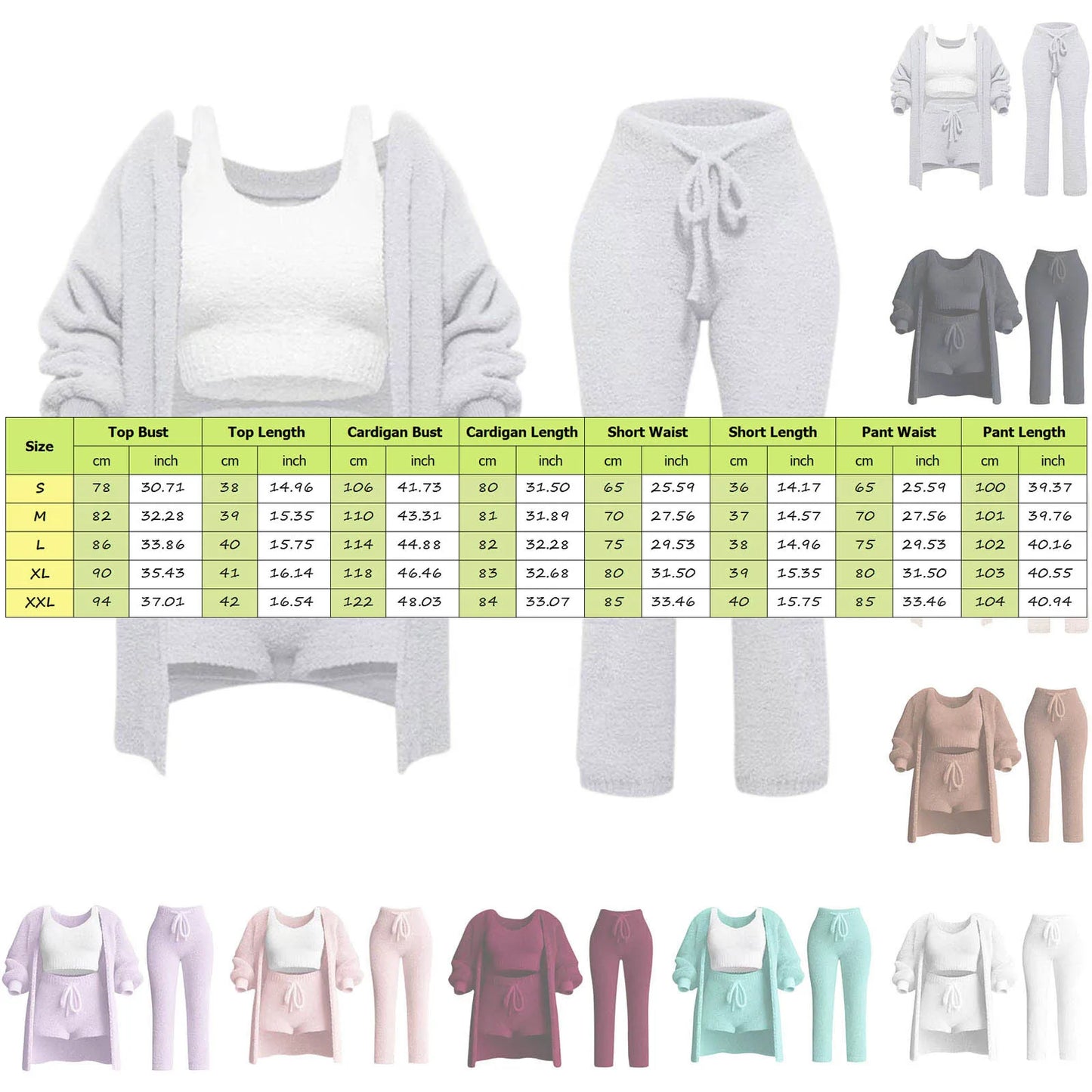 Women Lounge Pants Knitting Fleece Warm Autumn Winter Yoga Pants Butt Lifting Casual Solid Elastic Waist Workout Sweatpants