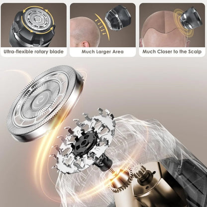 Rechargeable Electric Shaver for Men Single Head Powerful Hair Trimmer Wet/Dry Bald Beard Cutting Machine