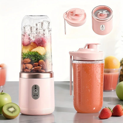 400ml Portable Electric Juicer Double Cup USB Fruit Blender Mixer for Juice Milkshake Smoothie Making Multifunction Juice Maker