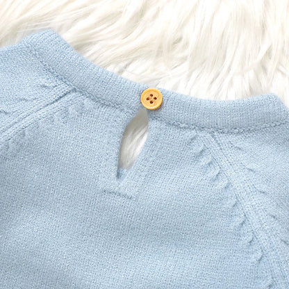 Newborn Baby Rompers Autumn Winter Long Sleeve O-Neck Infantil Boys Girls Knitted Jumpsuts 0-18 Months Toddler Outfits Playsuits