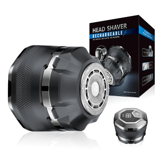 Rechargeable Electric Shaver for Men Single Head Powerful Hair Trimmer Wet/Dry Bald Beard Cutting Machine