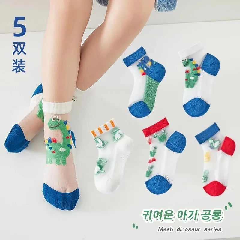 5Pairs/lot 0-24M Infant Baby Socks Baby Socks for Boys Girls Cotton Mesh Newborn Toddler First Walkers Baby Clothes Accessories