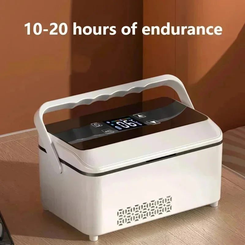 110-240V Portable Insulin Small Refrigerator 0-18℃ Refrigeration USB Rechargeable 12V 24V Car For Home Use WIth A Battery