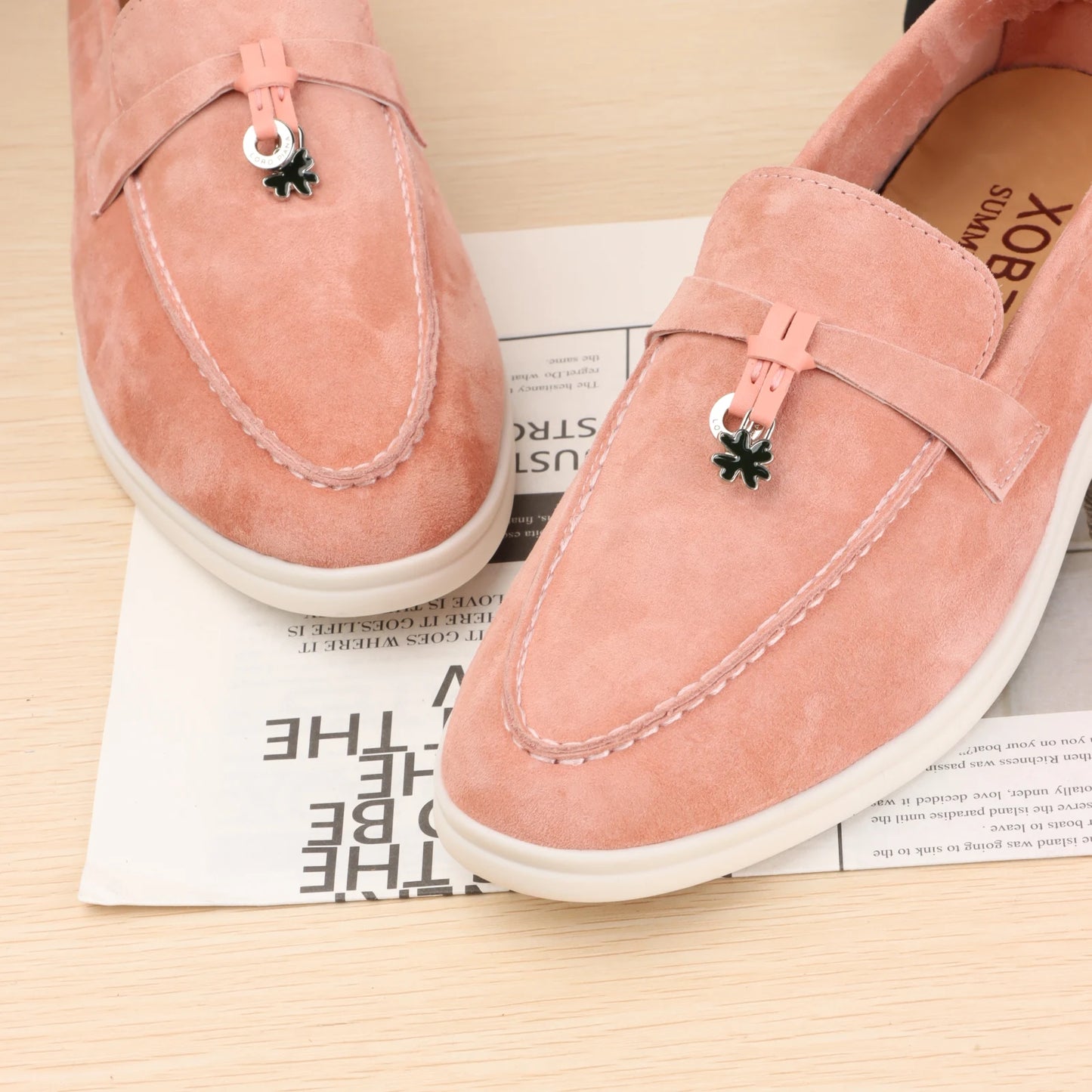 XOBZJH brand high-quality loafers, soft unisex casual shoes, multi color genuine leather flat shoes, luxurious design