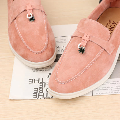 XOBZJH brand high-quality loafers, soft unisex casual shoes, multi color genuine leather flat shoes, luxurious design