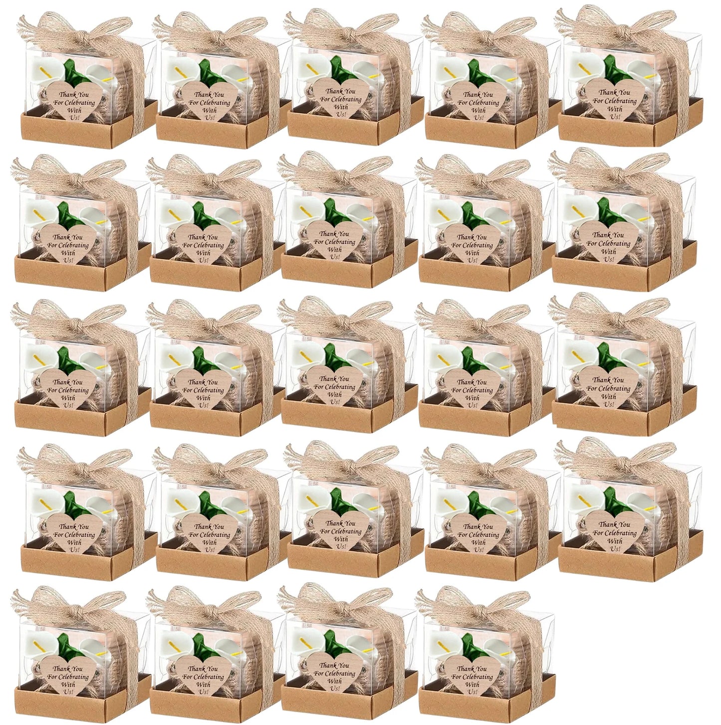 6/12/24PCS Guest Gift Candle for Wedding Wooden Tealight Candle Holders Bridal Shower Thank You Gifts for Baby Shower