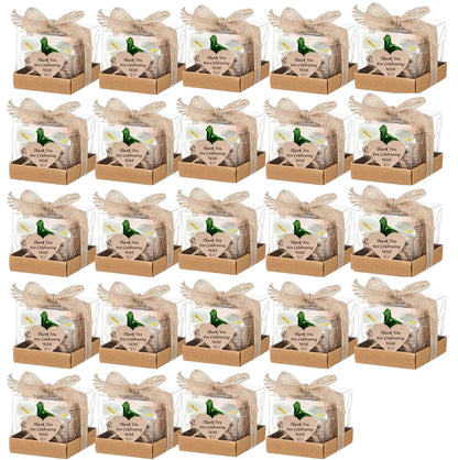 6/12/24PCS Guest Gift Candle for Wedding Wooden Tealight Candle Holders Bridal Shower Thank You Gifts for Baby Shower