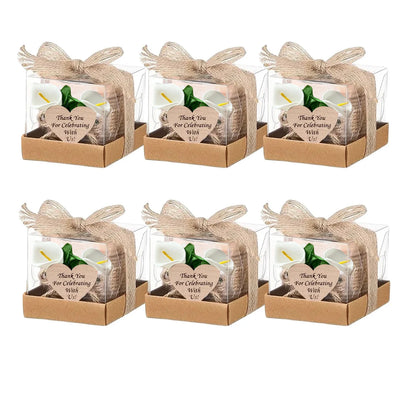 6/12/24PCS Guest Gift Candle for Wedding Wooden Tealight Candle Holders Bridal Shower Thank You Gifts for Baby Shower