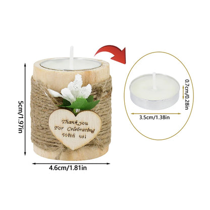 5/10pcs Wedding Wooden Tealight Candle Holder Thank You for Celebrating With Us Birthday Party Table Decoration Christmas Gifts