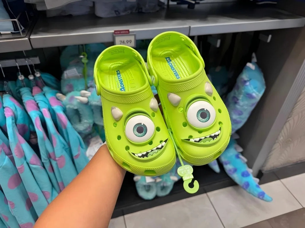 Hot New Monsters Inc Mike Wazowski Summer Anti-Slip Outdoor Casual Beach Shoes Hole Hole Slippers Comfortable Breathable Sandals