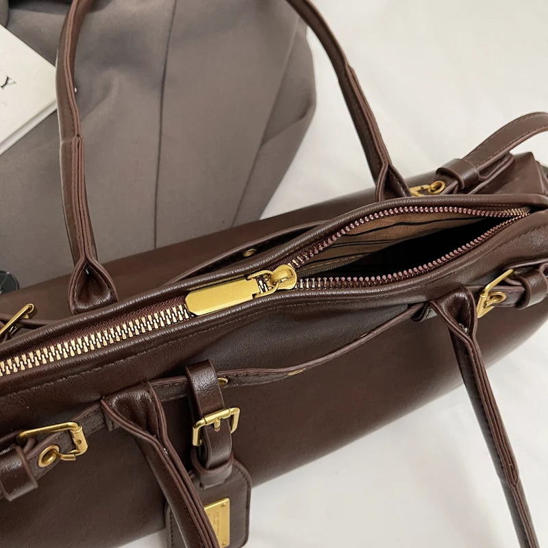 New Style Handbag - Vintage And Fashionable Cross-Body Bag For Women Niche Product Large Capacity Vintage Style Shoulder Bag