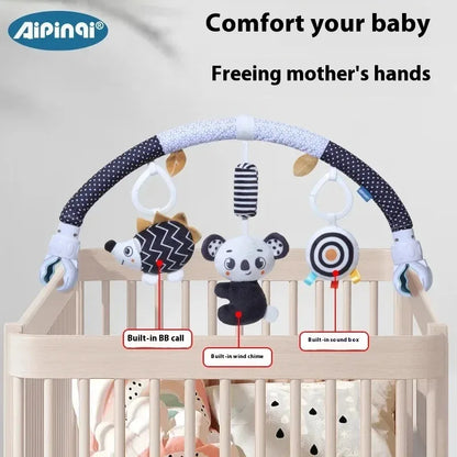 Baby Stroller Hanging Toy - Musical Mobile Attachment for Cribs  Prams, In-Stock Clip-On Entertainer with Soothing Chimes