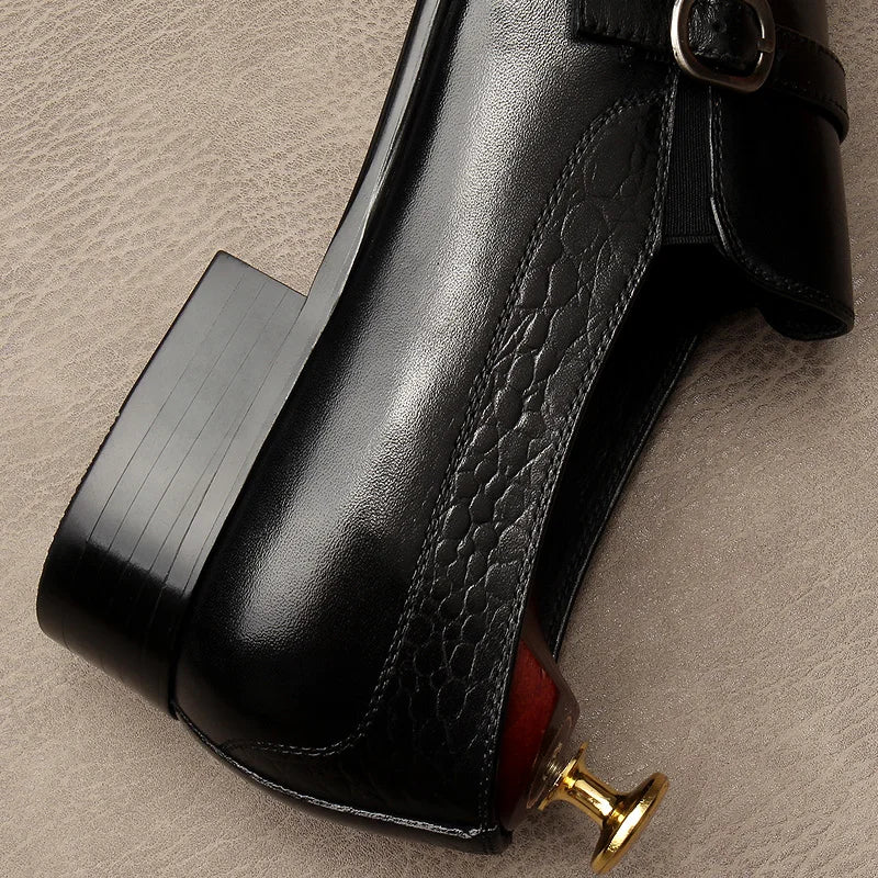 New Spring/Autumn Handmade Black/Coffee Slip-On Genuine Patent Leather Dress Flat Brogue Formal Men Wedding Casual Oxford Shoes