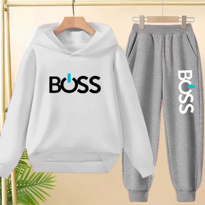 Children Hoodie Sweatshirt+Pants Two-Piece Set Product Pretty Boys Girls Coat 3-12 Yrs Casual Fashion Letter Clothing Sports Set