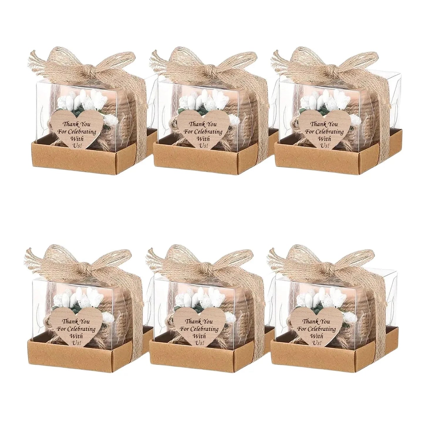 6/12/24PCS Guest Gift Candle for Wedding Wooden Tealight Candle Holders Bridal Shower Thank You Gifts for Baby Shower