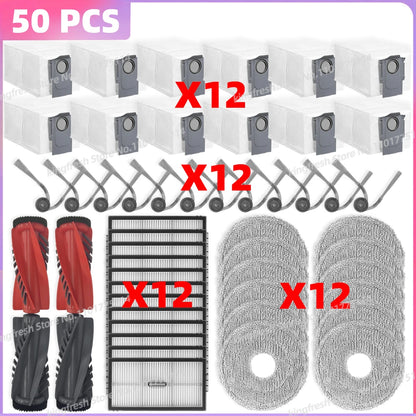 Fit For ( Roborock Saros 10R / S9 MaxV Slim ) Parts Main Side Brush HEPA Filter Mop Cloth Dust Bag