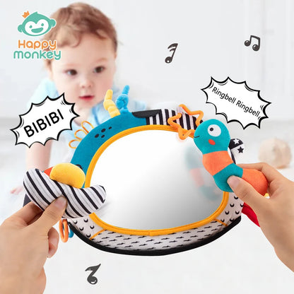 Baby Haha Interactive Mirror Adjustable And Foldable for Visual Development And Hand Grip Skills Training