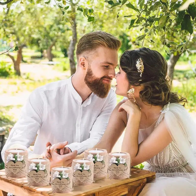 5/10pcs Wedding Wooden Tealight Candle Holder Thank You for Celebrating With Us Birthday Party Table Decoration Christmas Gifts