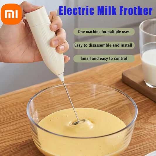 Xiaomi Portable Electric Milk Frother Coffee Frother Household Mini Milk Frother Milk Mixer Handheld Wireless Mixer For Kitchen