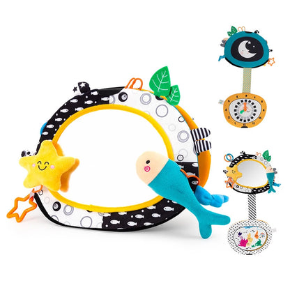 Baby Haha Interactive Mirror Adjustable And Foldable for Visual Development And Hand Grip Skills Training