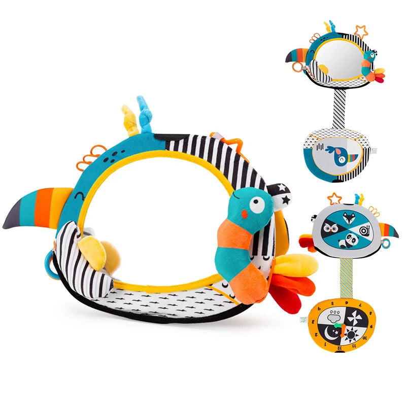 Baby Haha Interactive Mirror Adjustable And Foldable for Visual Development And Hand Grip Skills Training