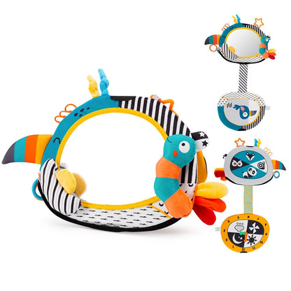 Baby Haha Interactive Mirror Adjustable And Foldable for Visual Development And Hand Grip Skills Training