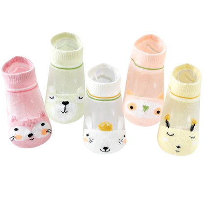5Pairs/lot 0-24M Infant Baby Socks Baby Socks for Boys Girls Cotton Mesh Newborn Toddler First Walkers Baby Clothes Accessories