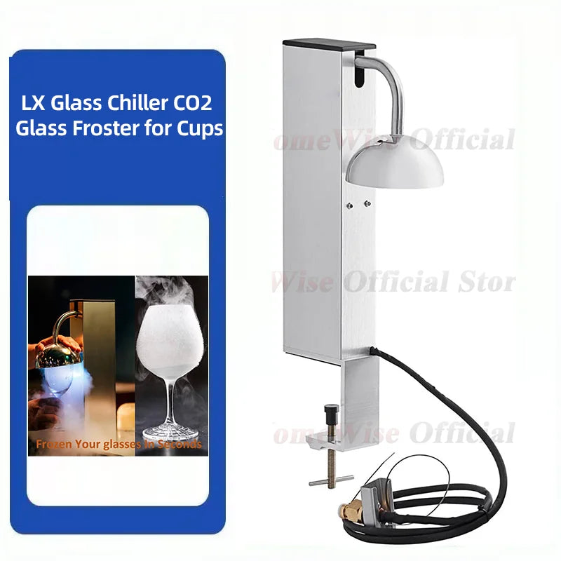 LX Glass Chiller CO2 Glass Froster for Cups and Glasses Drink Chiller for Cocktail Beer Mixed Drinks Wine Glass Chiller for Bar
