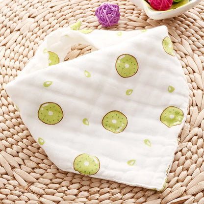 5Pcs Muslin Baby Bibs 100% Natural Cotton Soft Baberos Bebe Animal Bandana Infant Smock Burp Cloth Feeding Saliva Drool Towel