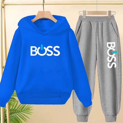 Children Hoodie Sweatshirt+Pants Two-Piece Set Product Pretty Boys Girls Coat 3-12 Yrs Casual Fashion Letter Clothing Sports Set