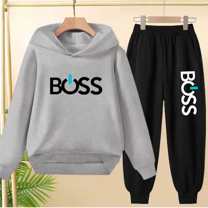 Children Hoodie Sweatshirt+Pants Two-Piece Set Product Pretty Boys Girls Coat 3-12 Yrs Casual Fashion Letter Clothing Sports Set