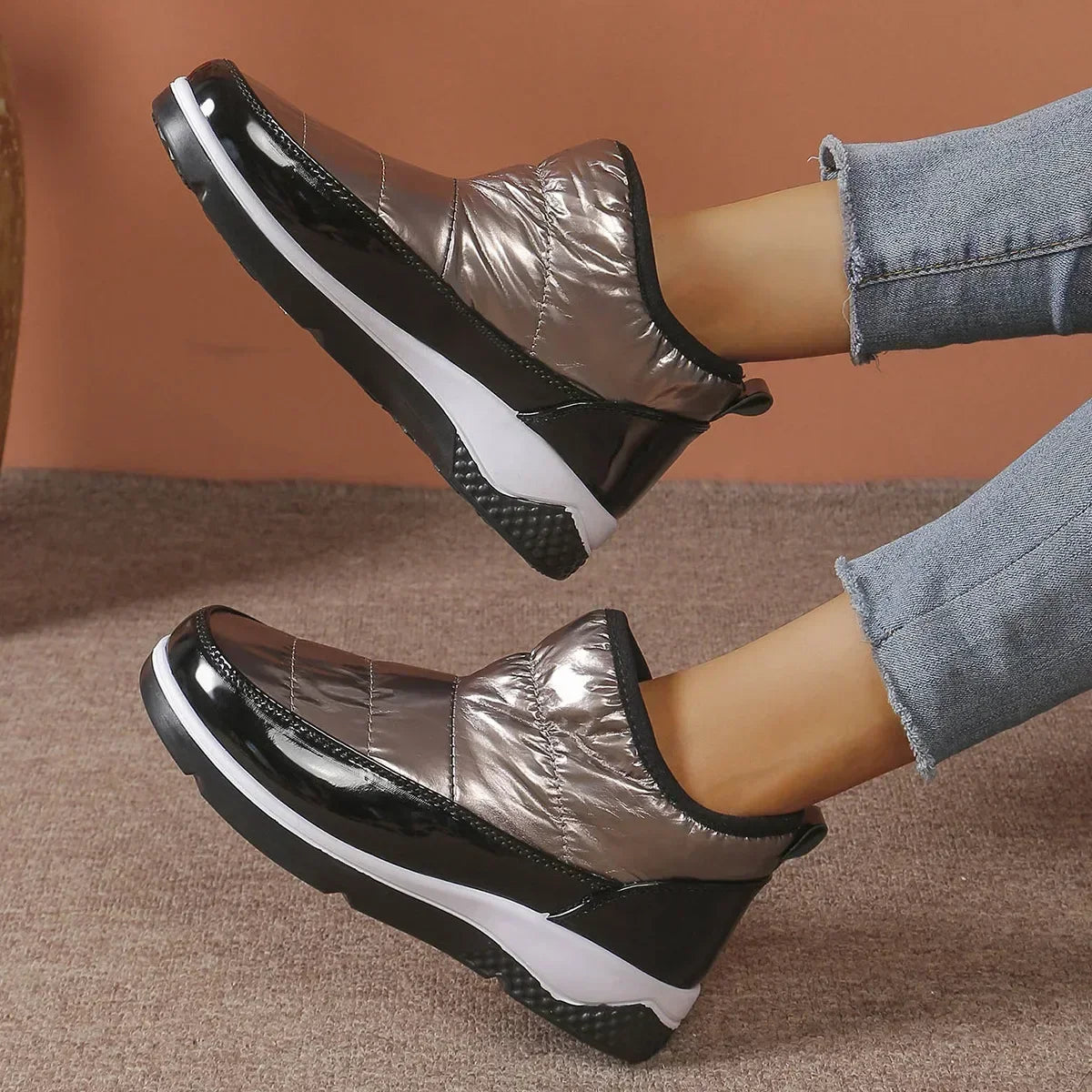 Snow Boots Women  Thick Plush Winter Fashion Warm Short Boots Cotton Shoes Women's Cotton Booties Botas De Mujer 2024