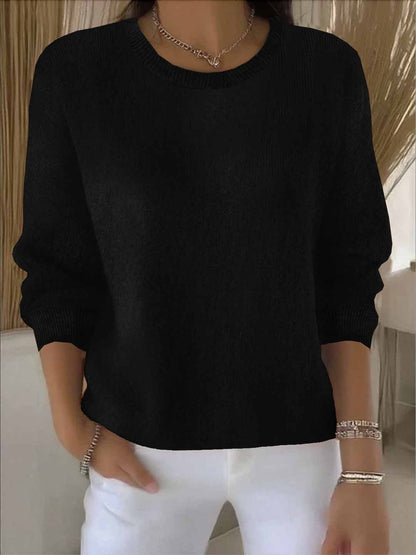 Women's Solid Color Long Sleeve Sweater